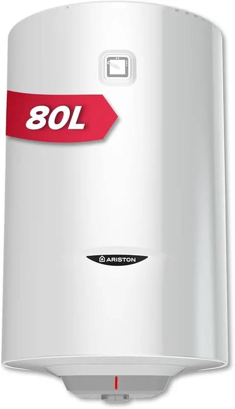 Ariston PRO 1 R 80 litros - Calentador de agua eléctrico vertical de pared - Resistencia blindada - Temperatura ajustable mediante rueda de ajuste - Diseñado para su instalación en Francia — Aquecimento