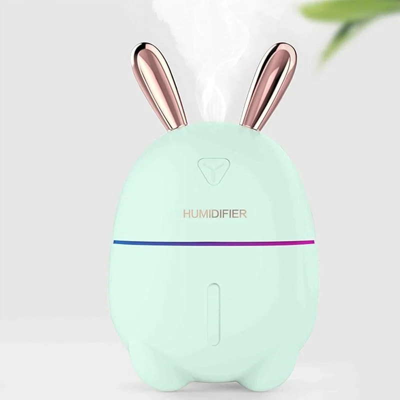 XMING Humidificador Mini humidificador USB Mute Humidificador Dormitorio Bebé Niño Coche Lindo Personal Humidificador Pequeño (Color : Green)