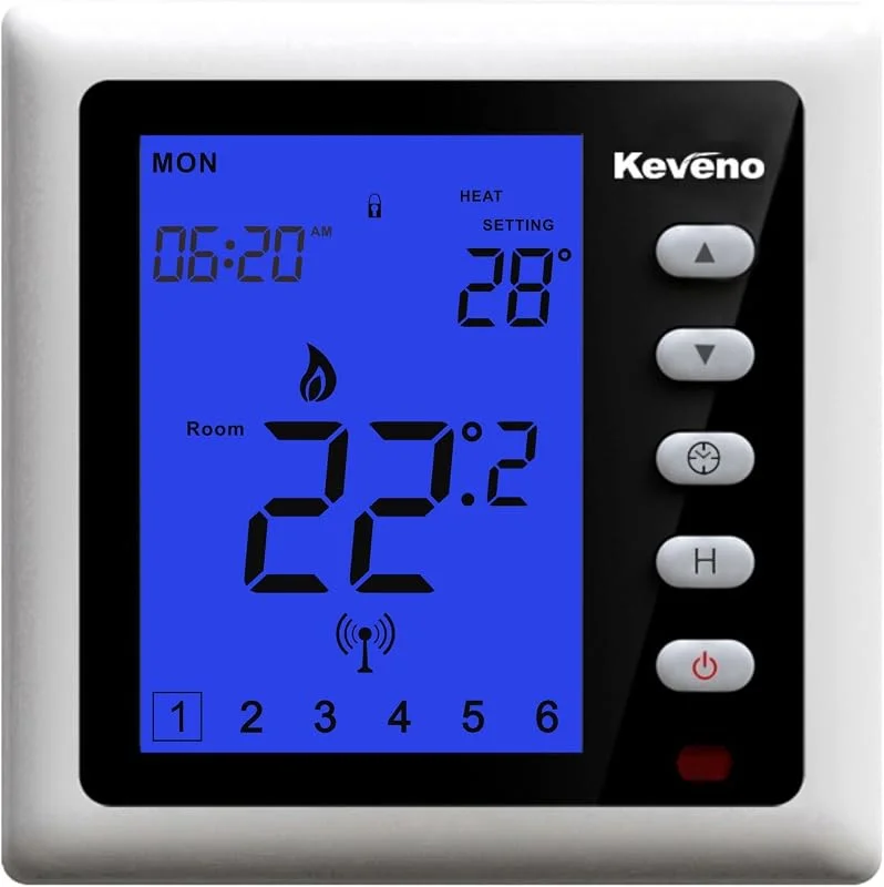 Termostato T302EBB-N para sistema de aquecimento elétrico com protocolo Modbus incorporado (retroiluminação azul)