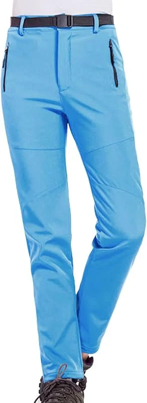 Pantalones deportivos para mujer, delgados, gruesos, de invierno, de gran tamaño, resistentes al viento, de forro polar, para senderismo, actividades de ocio — Roupa aquecida
