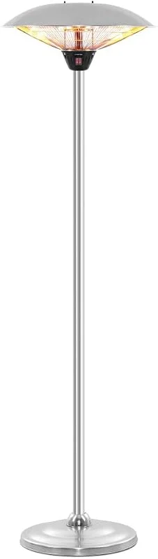 TROTEC Aquecedor de pé de design industrial IRS 2520, infravermelhos, 2 níveis de calor: 1, 250 W, 2, 500 W, alumínio, aço inoxidável — Aquecimento