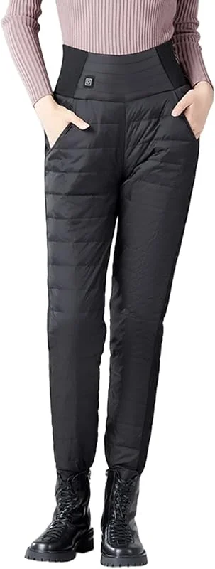 Pantalones calefactables para mujer con calefacción de zona, parte delantera y trasera, lavables, con tres niveles de temperatura, práctico bolsillo — Roupa aquecida