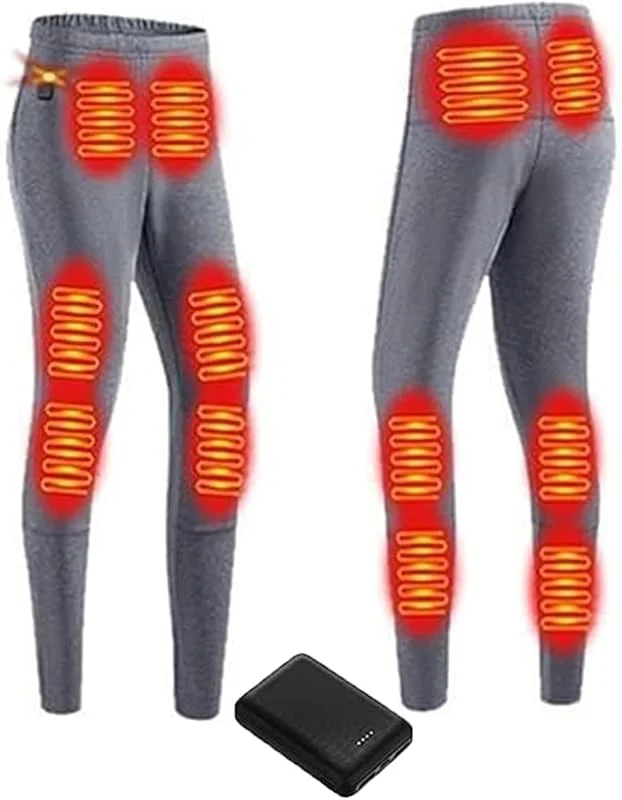 Ropa Interior calefactable con 12 Zonas, Tres velocidades y Ajuste de Temperatura. Pantalones calefactables eléctricos for Senderismo al Aire Libre.(Womengray, XX-Large) — Roupa aquecida
