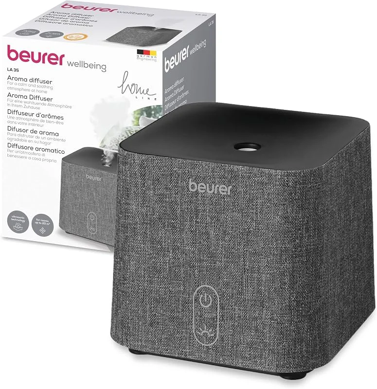 Beurer A 35 difusor de aromas, para aromatização de divisões de até 20 m², atomização microfina com ultrassom, com luz LED, silencioso e de baixo consumo, desconexão automática — Humidificador