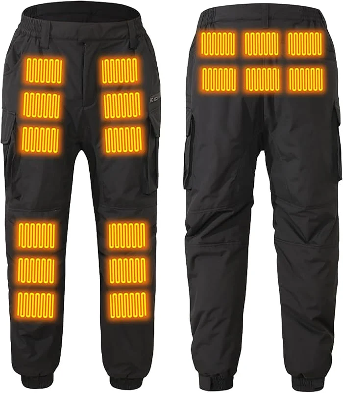 Pantalones de chándal térmicos para hombre y mujer, pantalones de ocio con sistema de calefacción integrado, resistentes al viento, cálidos, ideales para días fríos, resistentes, versátiles, cómodos — Roupa aquecida