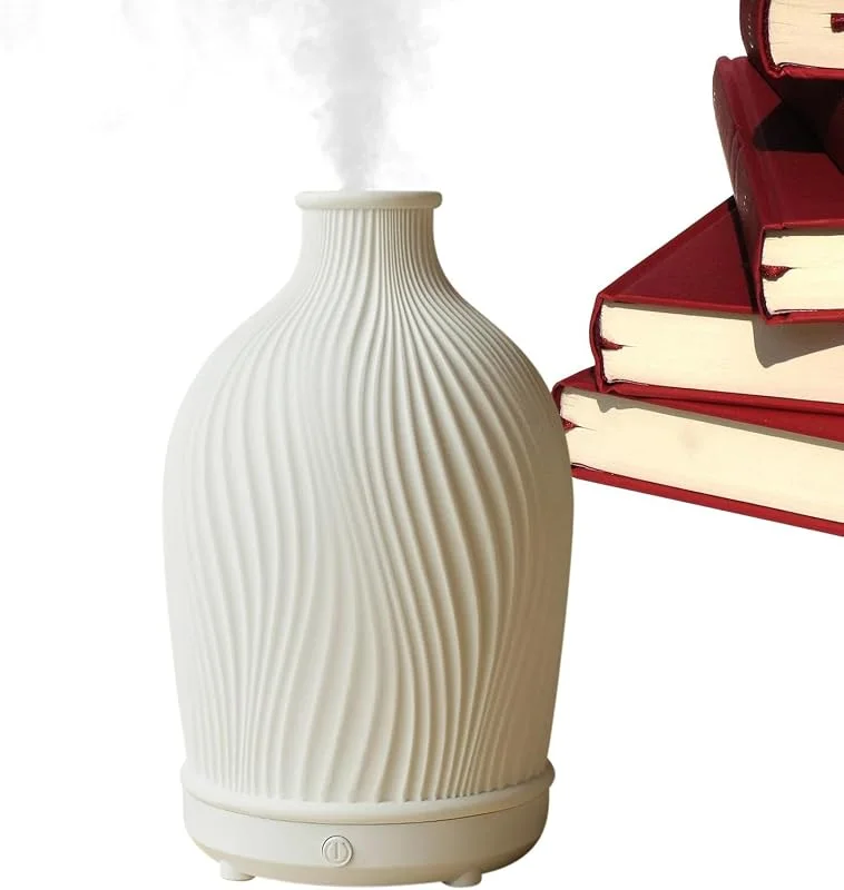 Humidificador de vaso de quarto grande, humidificador em forma de vaso, humidificadores ultrassônicos silenciosos, humidificador silencioso de resina com desligamento automático, quarto