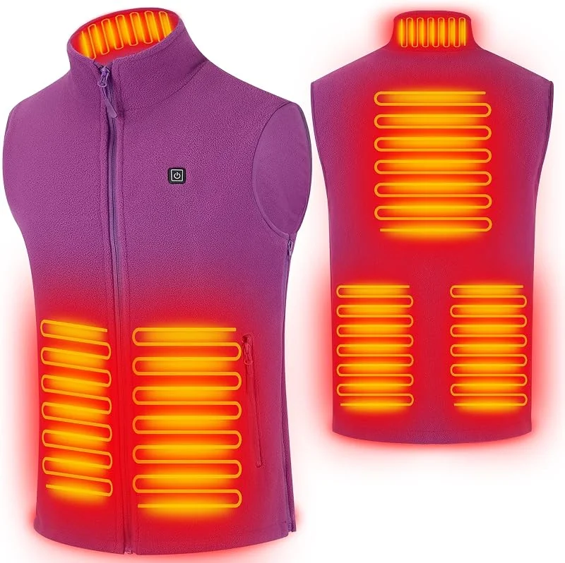 Colete térmico com bateria incluída, coletes de aquecimento inteligentes de forro polar quente — Roupa aquecida