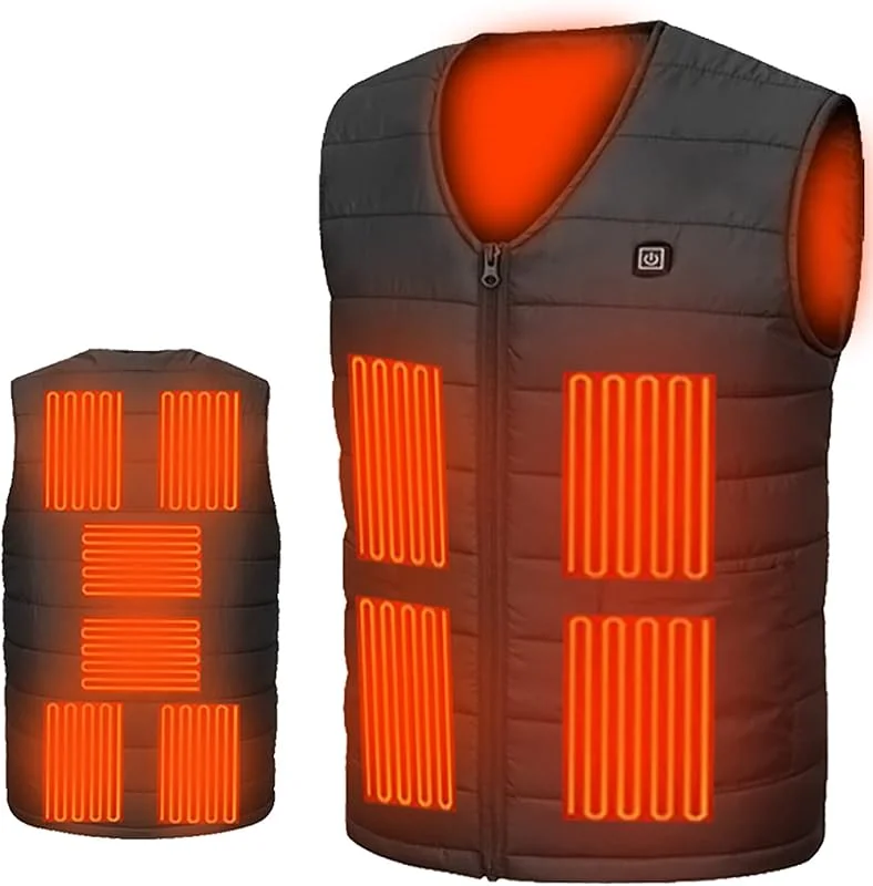 Colete com aquecimento para homens e mulheres, colete térmico elétrico USB, colete aquecedor, lavável com 3 configurações de temperatura, para caça, pesca, esqui — Cozinha e lar