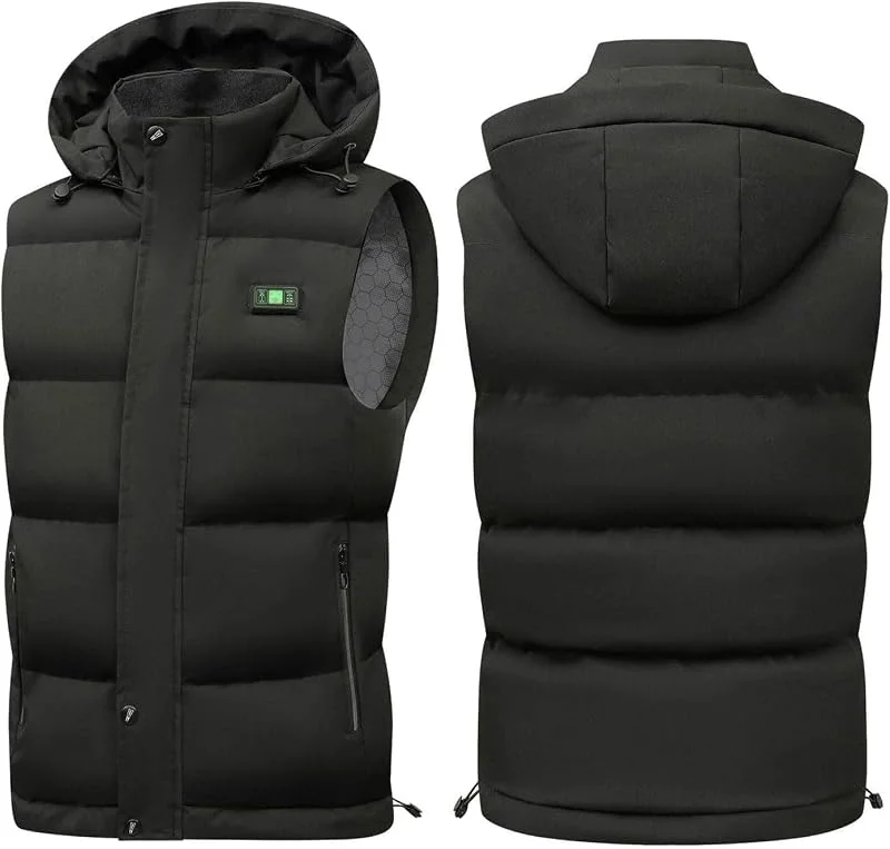 Chaleco calefactable con Capucha, conexión USB y 3 Niveles de calefacción for Actividades al Aire Libre en Invierno (no Incluido).(XL(62.5-67.5kg)) — Cozinha e lar
