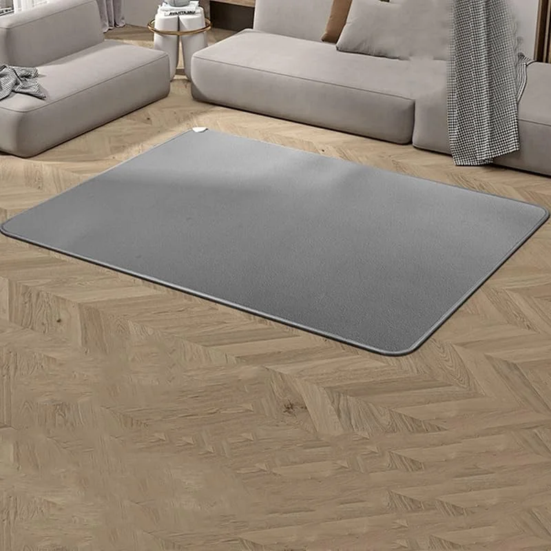 Aquecedor de piso radiante infravermelho, tapete elétrico aquecido, aquecedor de chão para interiores, resistente à água, ajuste de 6 velocidades, ideal para ioga, 50 x 100 cm — Aquecimento