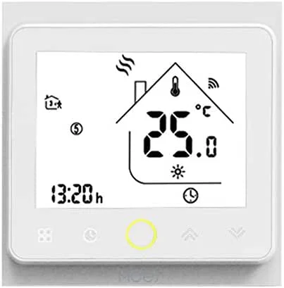 MOES Termostato ZigBee, caldeira de água sem fios inteligente, aquecimento por piso radiante, 5A, aplicação Smart Life Tuya compatível com Alexa Google, requer Tuya ZigBee Hub