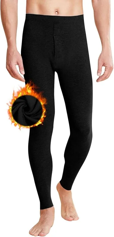 Cuecas compridas para homem, de forro polar, térmicas para homem, roupa interior térmica, cuecas compridas, calças térmicas compridas para o inverno — Roupa aquecida