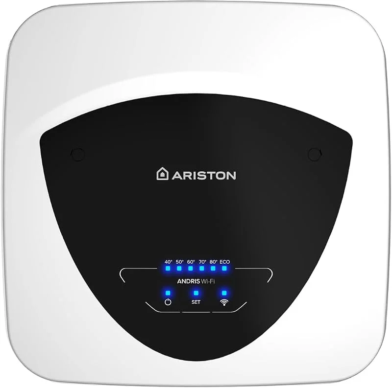 Ariston Andris Elite Wifi - Aquecedor de água elétrico de 15 litros U, 5 UE - 36 x 34 x 36, caldeira elétrica com ABS poupança de energia e segurança, 1200 W, classe energética A, compatível com Alexa — Aquecimento