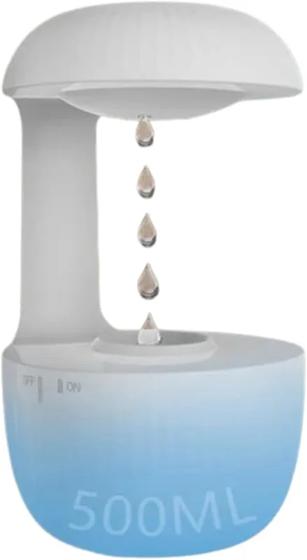 Humidificador de ar anti-gravidade de 500 ml, contracorrente silenciosa, gotas de água levitantes, fabricante de névoa fria, nebulizador, alívio da fadiga