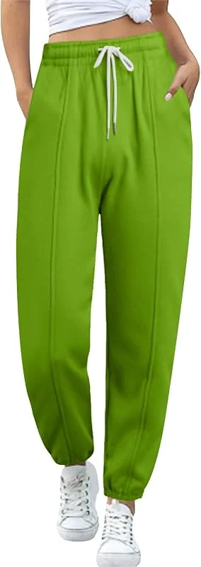 Pantalones de esquí de fondo para mujer, pantalones de chándal de cintura alta, pantalones de chándal activos, pantalones holgados de bikini para mujer — Roupa aquecida