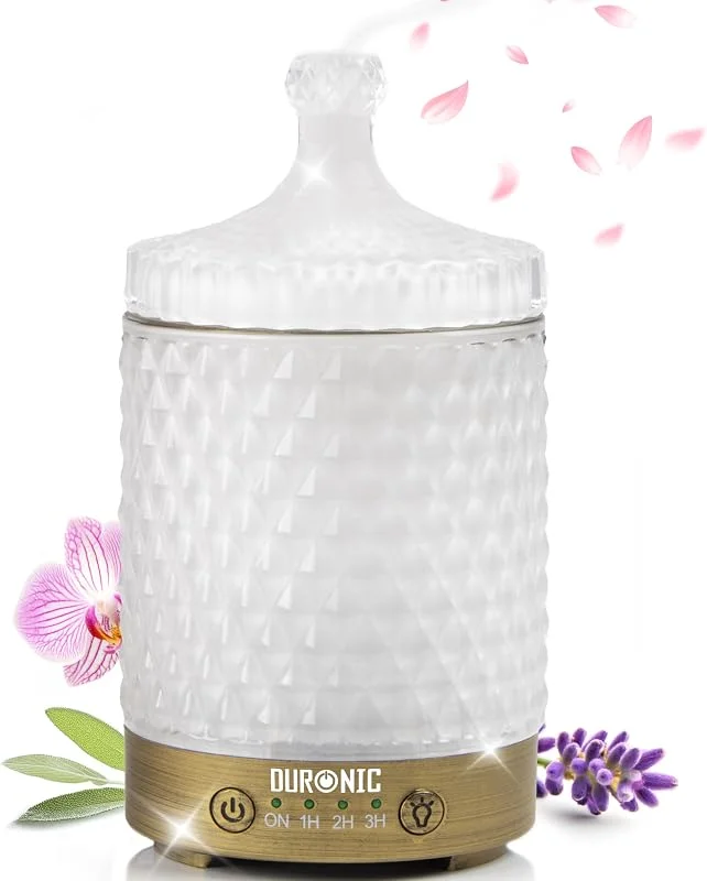Duronic AD31 Difusor de Aromas USB portátil, Brumizador de Óleos Essenciais, Purificador de Ar Natural, Humidificador de Aromaterapia. Bem-estar Doméstico, Relaxamento, Descanso, Perfume