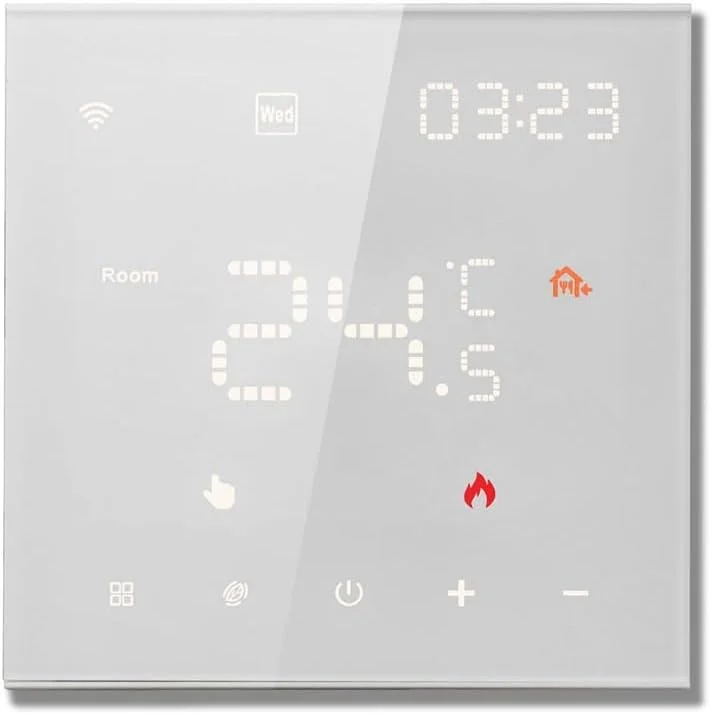 Tuya Wifi Inteligente Termostato Calefacción por Suelo Radiante Termostato Casa Inteligente Calefacción Eléctrica de Control de Voz Led Pantalla A Color — Aquecimento