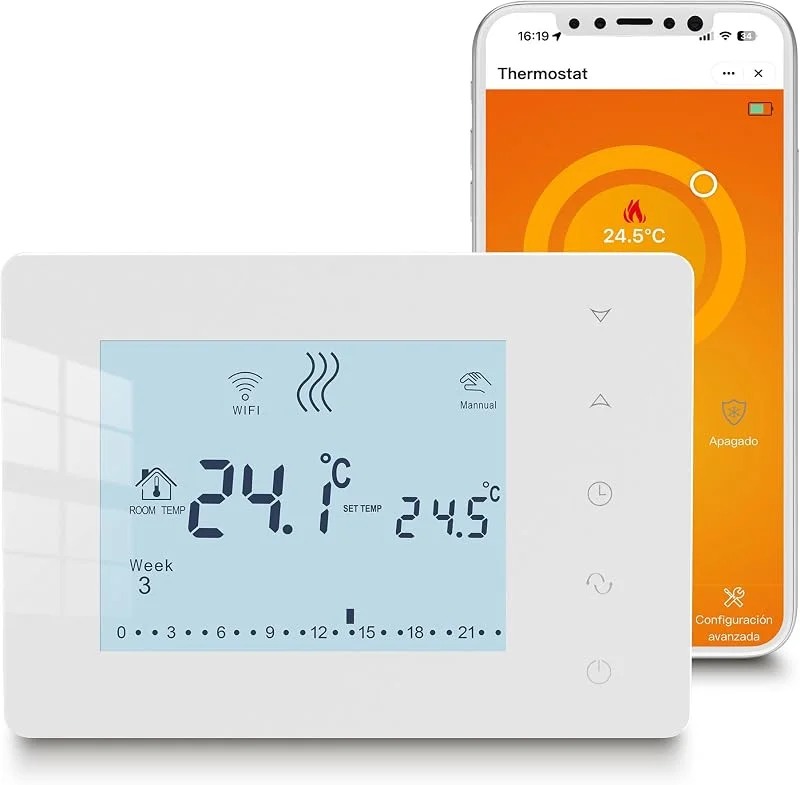 Termostato Wi-Fi para bateria, termostato programmabile giornalmente — Aquecimento