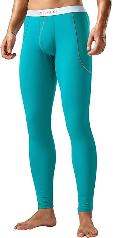 JINSHI Calças compridas térmicas para homem, camadas base, calças para clima frio — Roupa aquecida