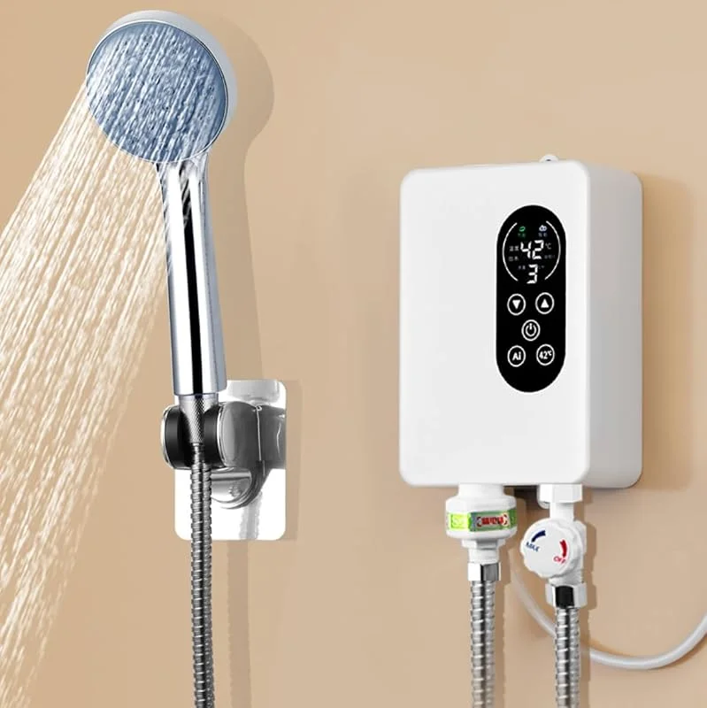 Aquecedor de água quente instantâneo elétrico, chuveiro elétrico sem tanque, torneira de água quente, cozinha, casa de banho, aquecedor de água instantâneo, suporte de mangueira para casa de banho — Aquecimento