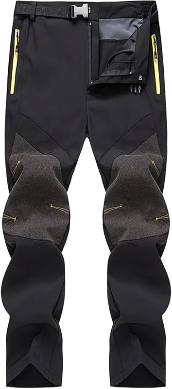Pantalones de hombre de una sola capa para actividades al aire libre, ideales para montañismo con función de calentamiento elástico para días fríos — Cozinha e lar