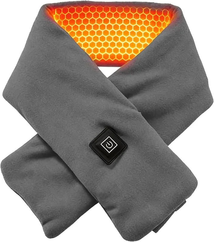Bufanda térmica para el cuello, portátil alimentada por USB, bufanda térmica para mujer, polaina de cuello de forro polar, equipo para correr al aire libre, accesorio de viaje, ciclismo, equitación — Roupa aquecida
