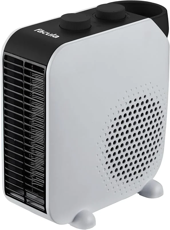 Fácula - Termoventilador elétrico EVO 2000 W, ventilação e aquecimento, termostato ajustável, posição dupla, pega
