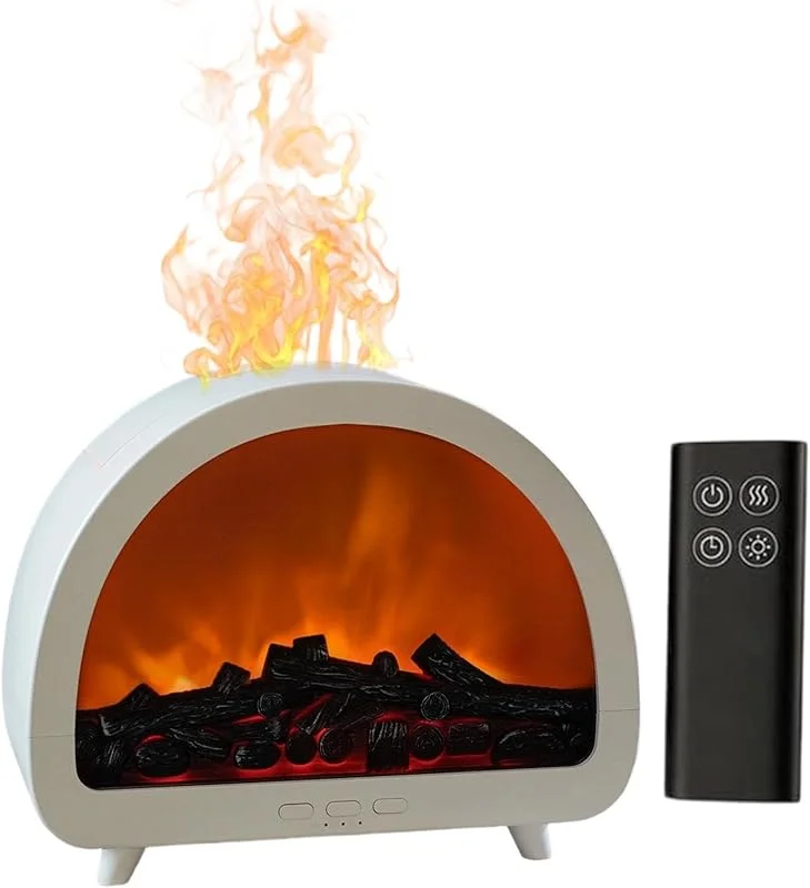 Humidificador difusor de chimenea con apagado automático con llama de 12