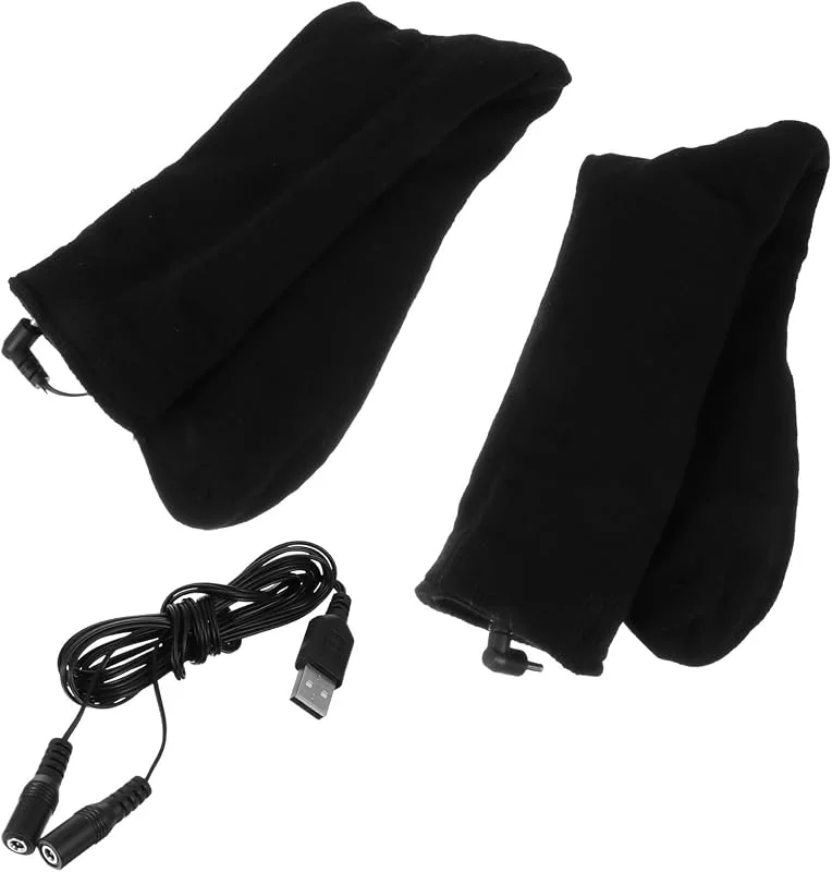 Negro Calcetines Calefactores Inteligentes de Algodón para Invierno — Roupa aquecida