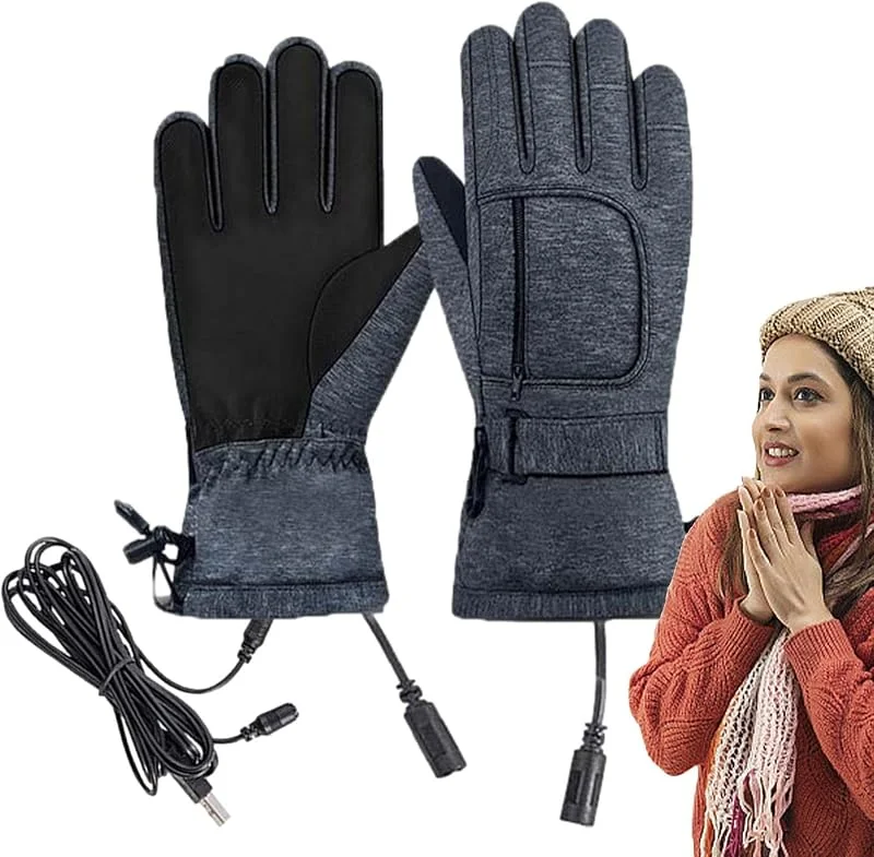 Guantes de ciclismo calefactables, Guantes calefactables impermeables con — Cozinha e lar