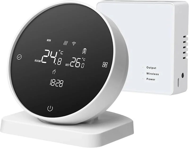 Termostato inalámbrico WiFi inalámbrico, termostato de caldera de gas, termostato para caldera de gas, calefacción Tuya, termostato WiFi, soporte de aplicación de voz, control de trabajo para — Aquecimento