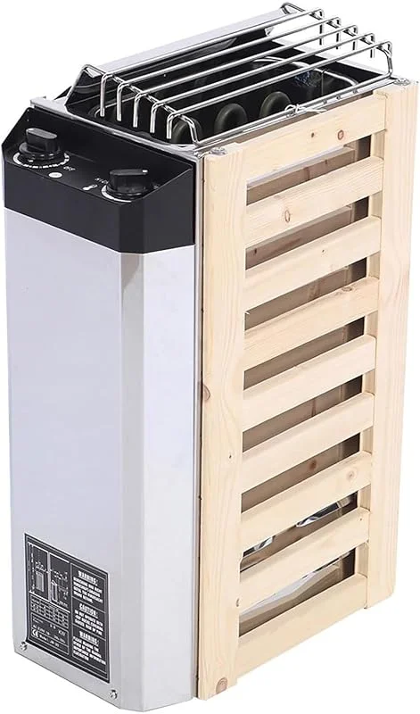 Aquecedor de sauna elétrico, aquecedor de estufa de sauna em aço inoxidável tipo controlo interno de 3 KW, aquecedor de sauna de banho de vapor, proteção contra sobreaquecimento e corte(3 KW) — Cozinha e lar